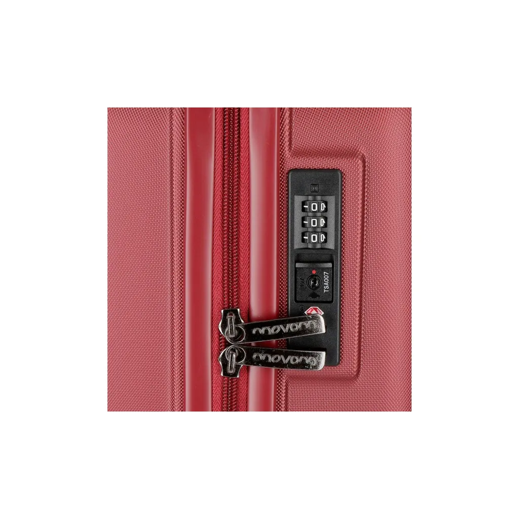MOVOM Wood Red – Škrupinový cestovný kufor s TSA zámkom a štvorkolieskovým systémom