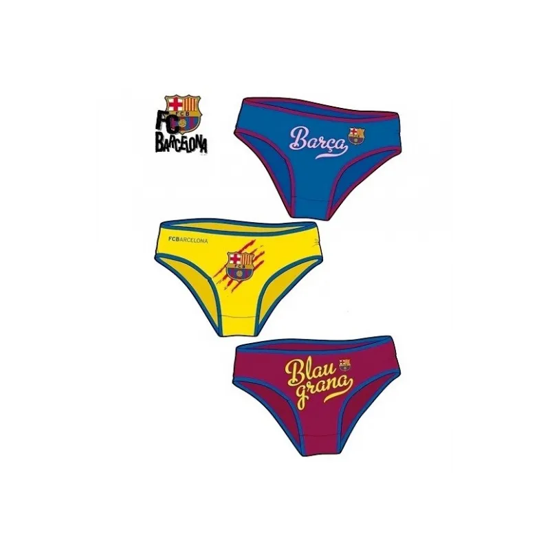 Dievčenské bavlnené nohavičky 3ks FC BARCELONA, BC00504 - 10 rokov (140cm)