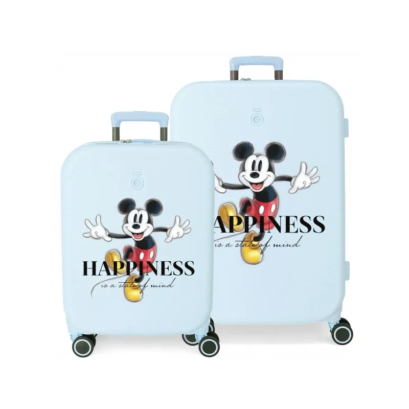 Sada luxusných ABS cestovných kufrov MICKEY MOUSE Happines Turquesa, 70cm/55cm, 3669521