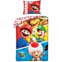 Obojstranné bavlnené obliečky Halantex SUPER MARIO, 140/200+70/90, SMM003BL