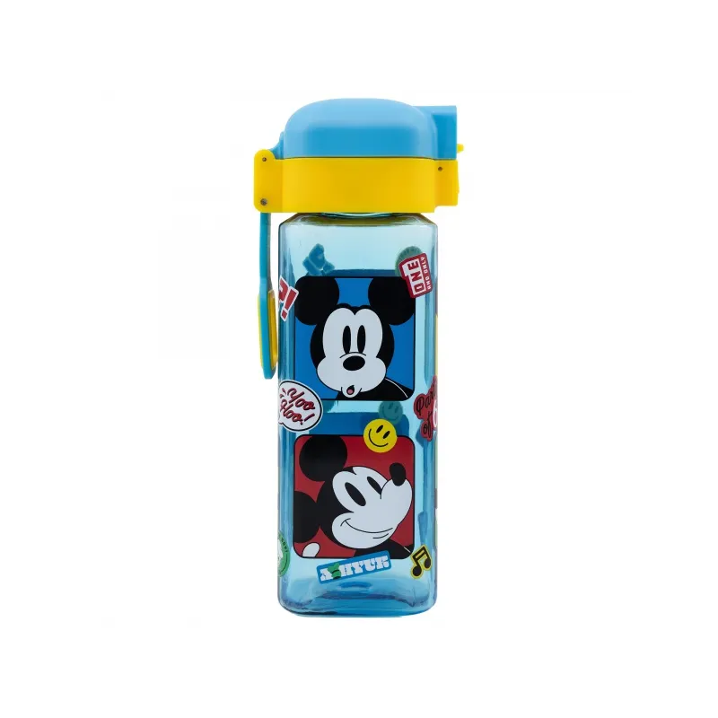 Hranatá plastová láhev MICKEY MOUSE Lock, 550ml, 74302