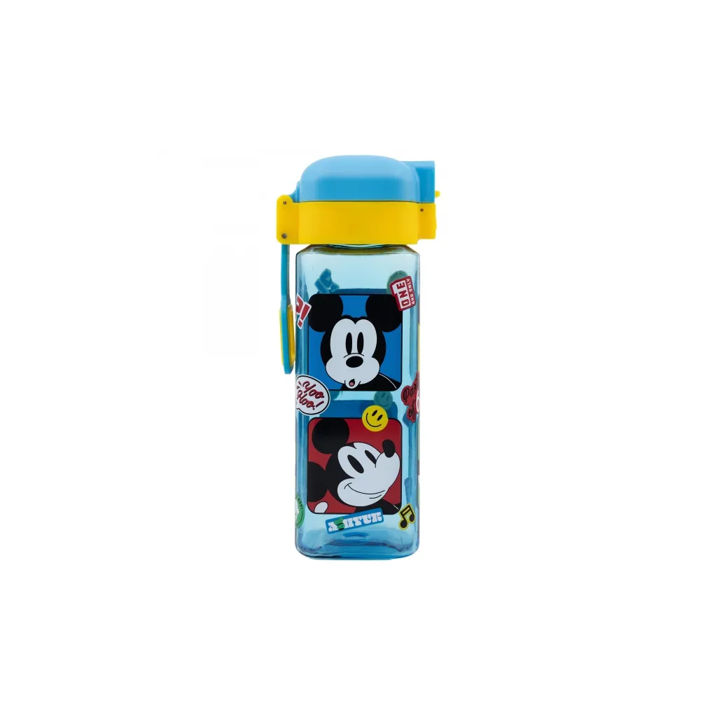 Hranatá plastová láhev MICKEY MOUSE Lock, 550ml, 74302