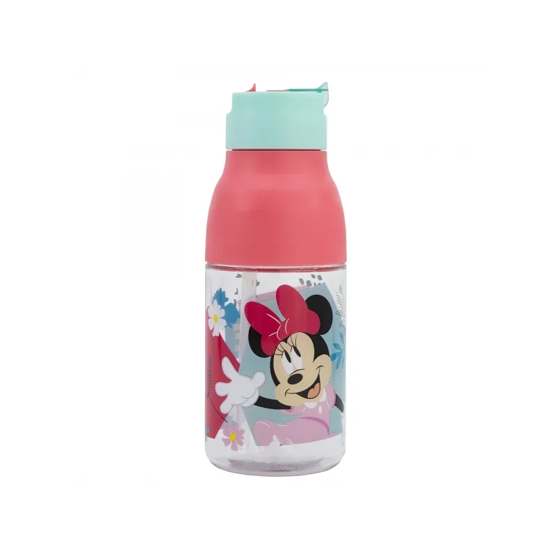 Plastová fľaša s výsuvnou slamkou MINNIE MOUSE, 420ml, 74435