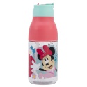 Plastová fľaša s výsuvnou slamkou MINNIE MOUSE, 420ml, 74435