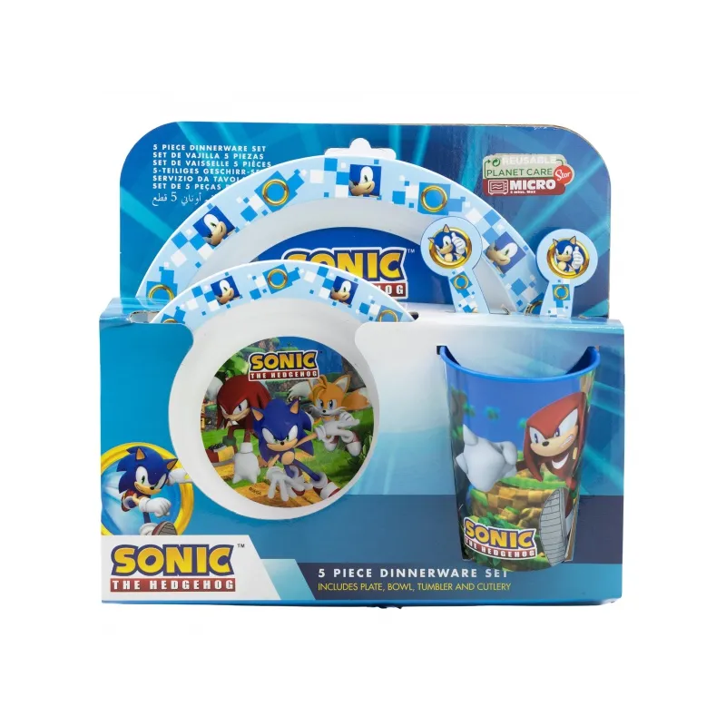 Dětské plastové nádobí, JEŽKO SONIC Micro, talíř, miska, sklenice, příbor, 40550 Dětské plastové nádobí, JEŽKO SONIC Micro, talíř, miska, sklenice, příbor, 40550