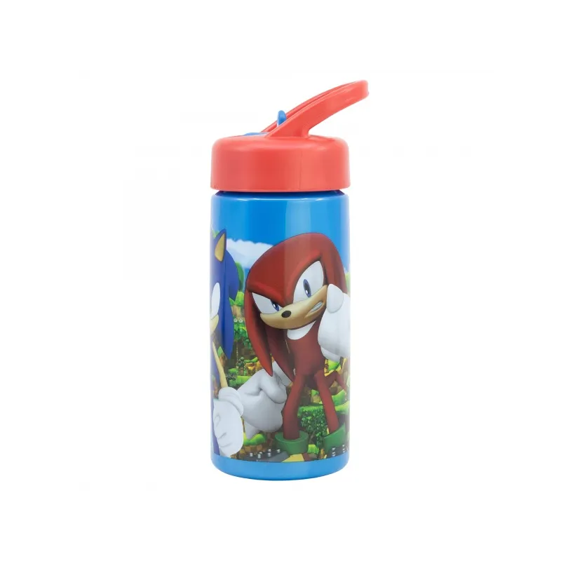 Plastová fľaša s výsuvnou slamkou JEŽKO SONIC, 410ml, 40531