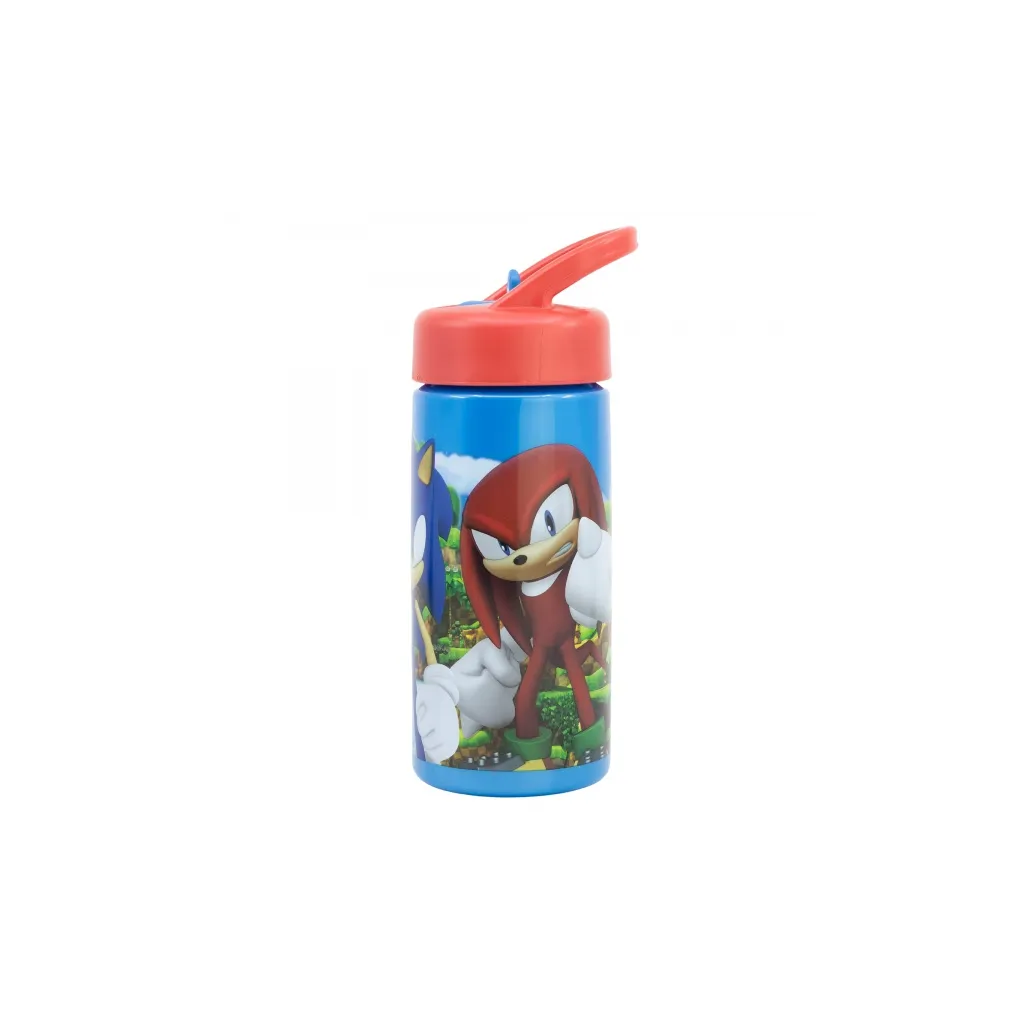 Plastová láhev s výsuvnou brčkem JEŽKO SONIC, 410ml, 40531