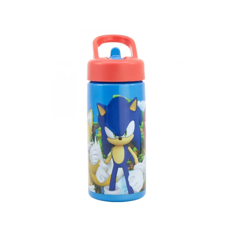 Plastová fľaša s výsuvnou slamkou JEŽKO SONIC, 410ml, 40531