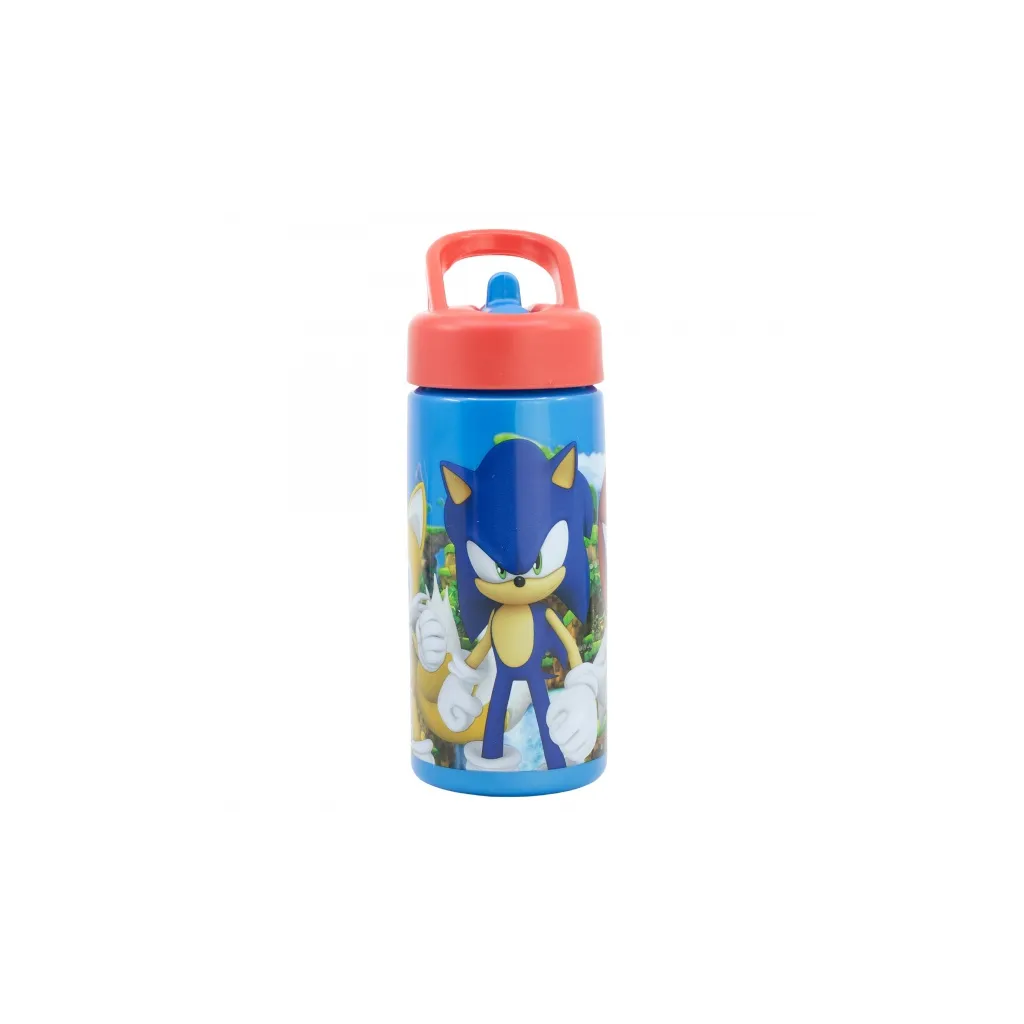 Plastová fľaša s výsuvnou slamkou JEŽKO SONIC, 410ml, 40531
