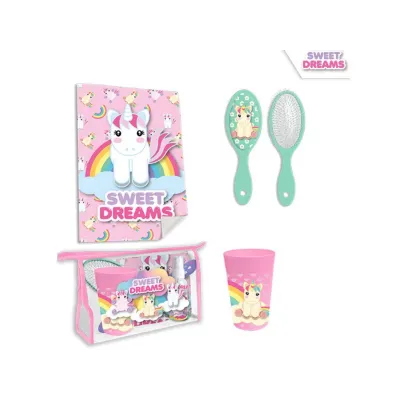Dětský cestovní kosmetický set (kartáč, sklenice, ručník) UNICORN, KL10522