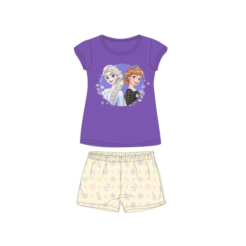 Dívčí bavlněné pyžamo krátké DISNEY FROZEN / fialové Dívčí bavlněné pyžamo krátké DISNEY FROZEN / fialové
