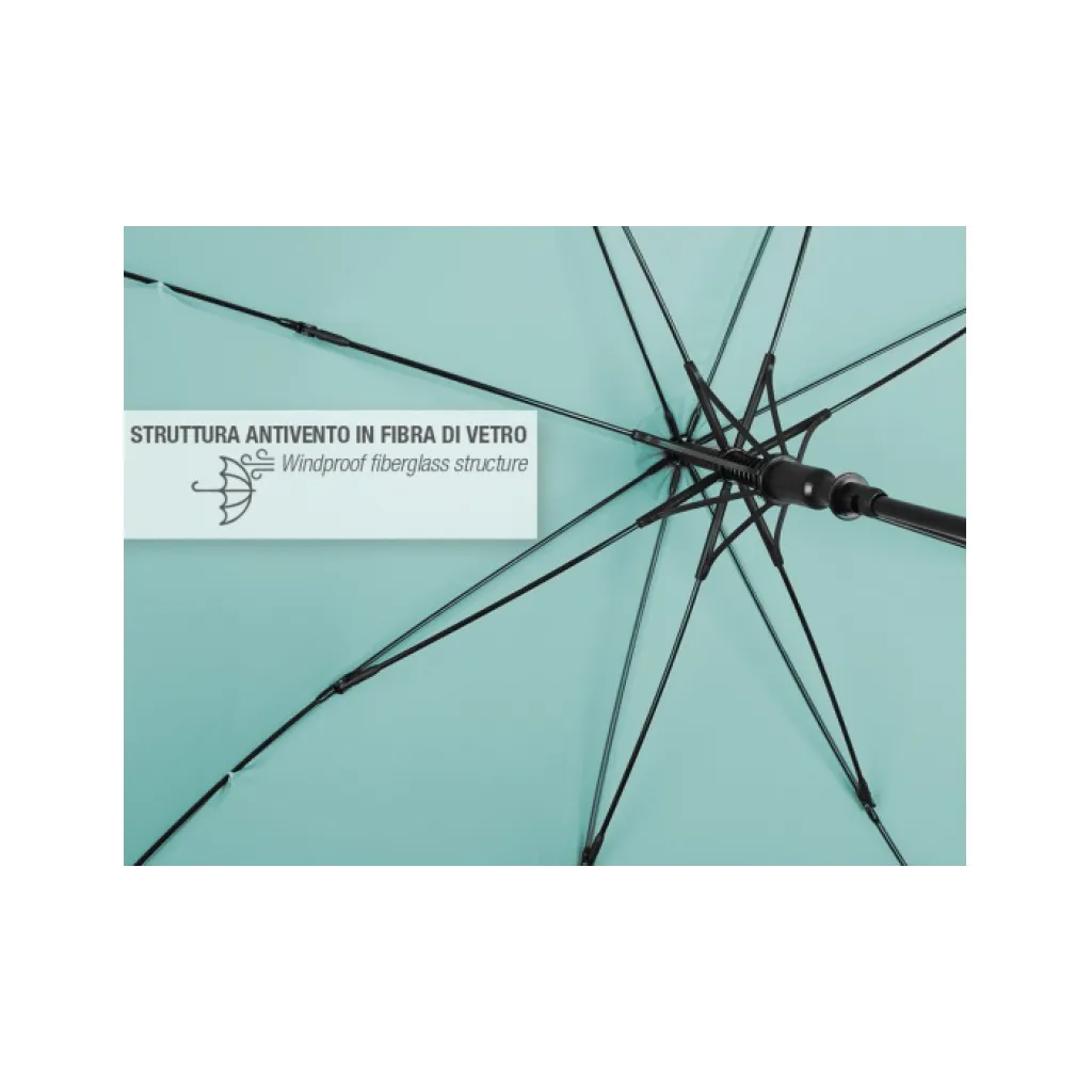 PERLETTI Time, Dámský holový deštník / oranžový lem, 26242