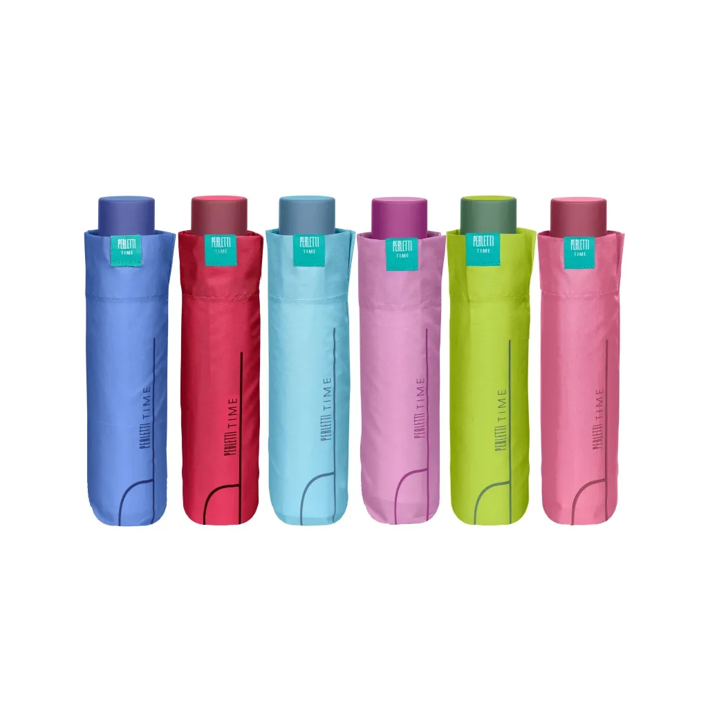 PERLETTI Dámský skládací deštník COLORINO / zářivá červená, 26292