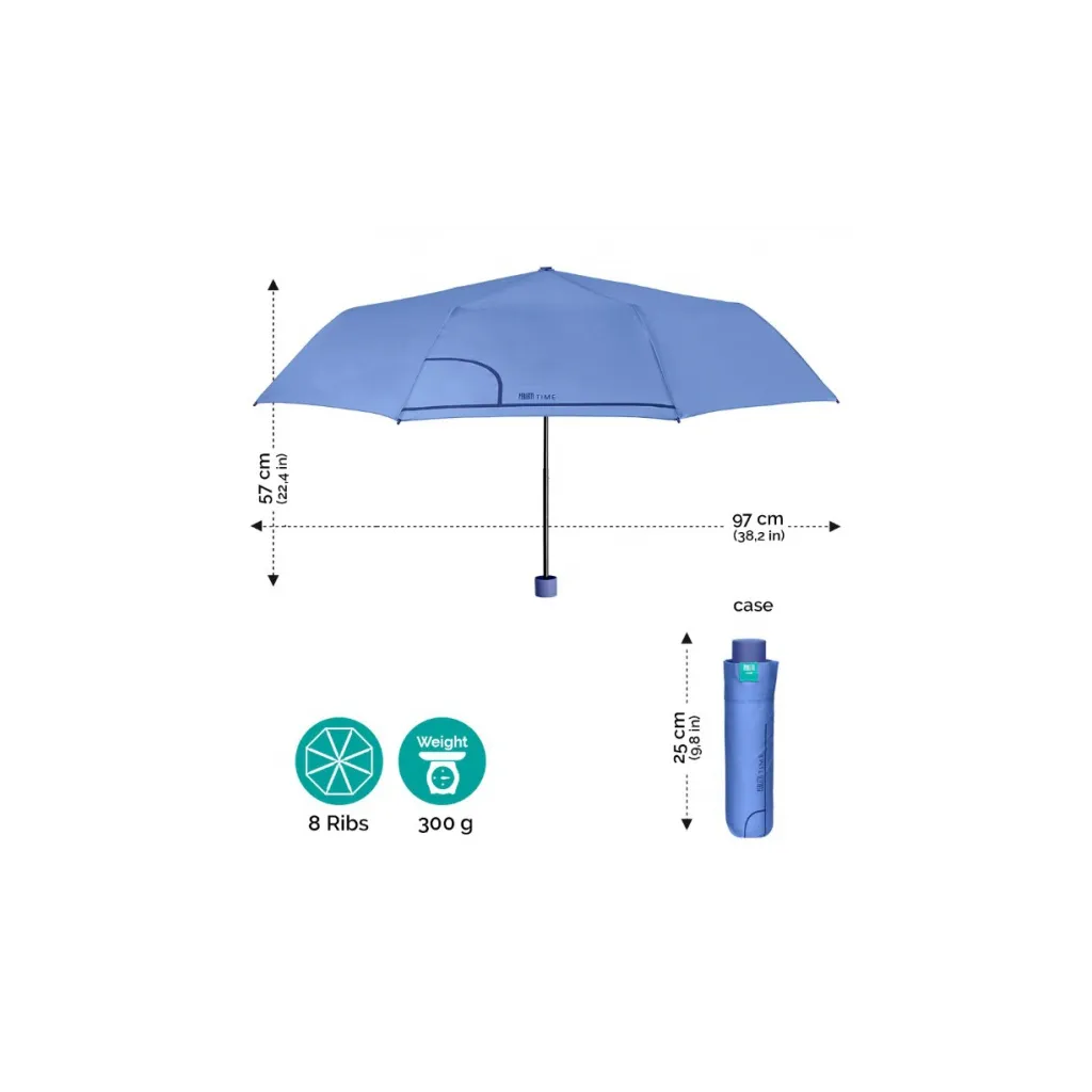 PERLETTI Dámský skládací deštník COLORINO / zářivá červená, 26292