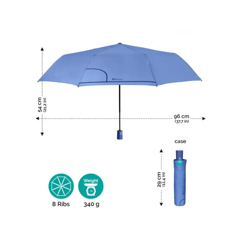 PERLETTI Dámsky skladací automatický dáždnik COLORINO / modrofialová, 26293