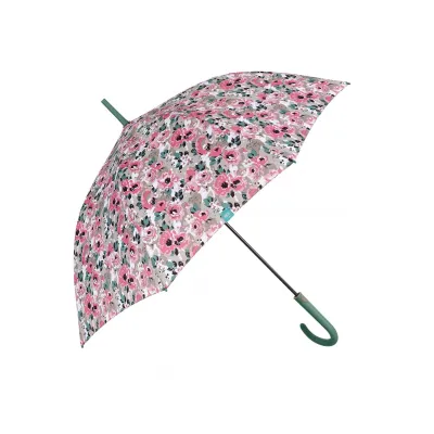 PERLETTI Time, Dámský holový deštník Peonie/růžový, 26303 PERLETTI Time, Dámský holový deštník Peonie/růžový, 26303