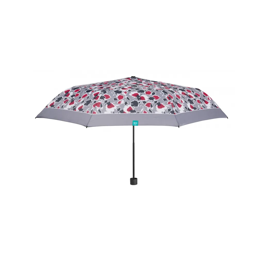 PERLETTI Time, Dámský skládací deštník Floreale / šedý lem, 26307