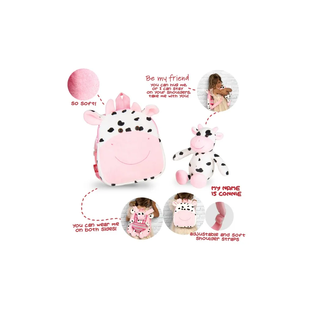 Detský obojstranný plyšový batoh s odnímateľnou hračkou Perletti Toys, MACKO, 13032