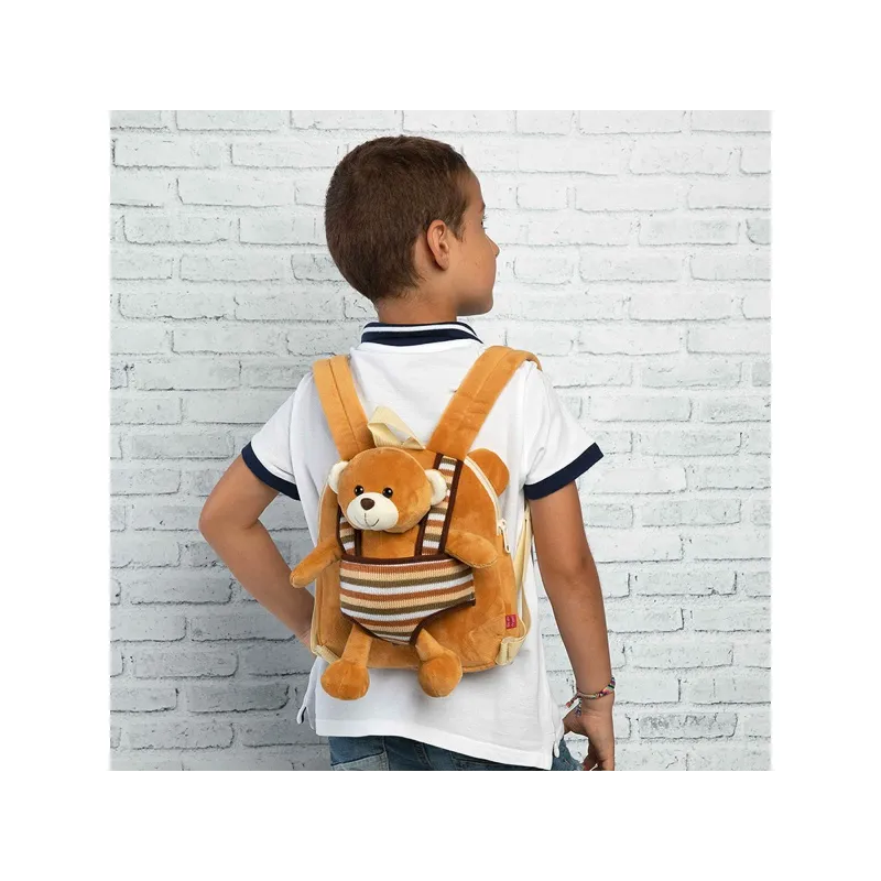 Detský obojstranný plyšový batoh s odnímateľnou hračkou Perletti Toys, MACKO, 13032 Detský obojstranný plyšový batoh s odnímateľnou hračkou Perletti Toys, MACKO, 13032