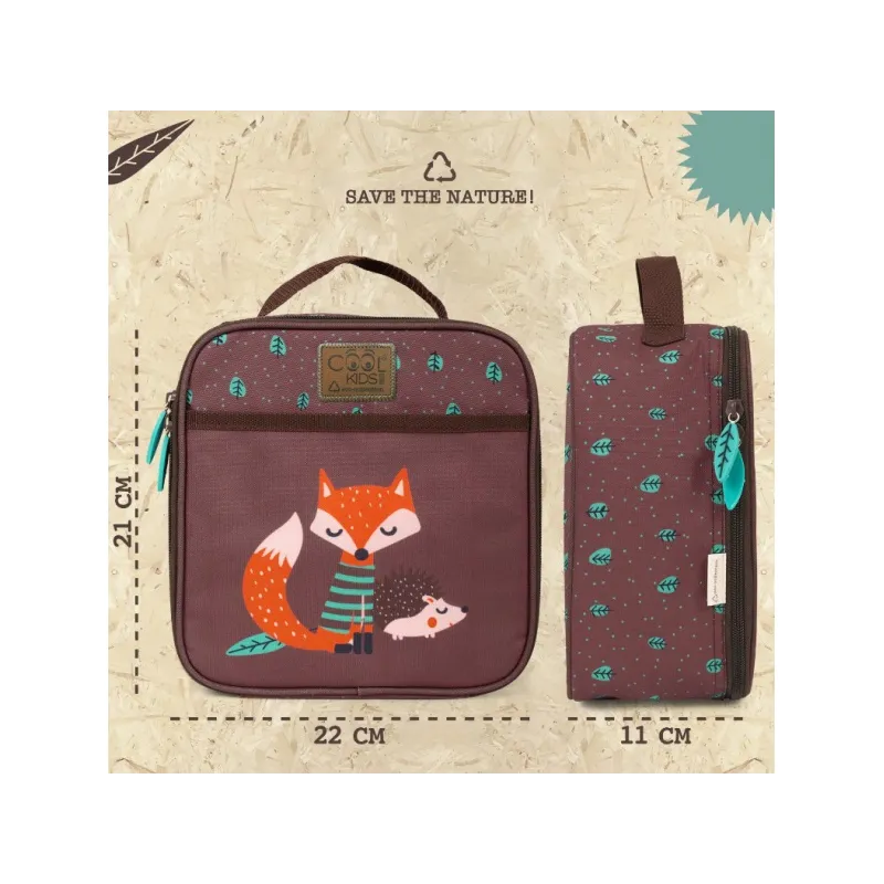 Detský termo box na desiatu Perletti Green Fox & Hedgehog, 14401 Detský termo box na desiatu Perletti Green Fox & Hedgehog, 14401