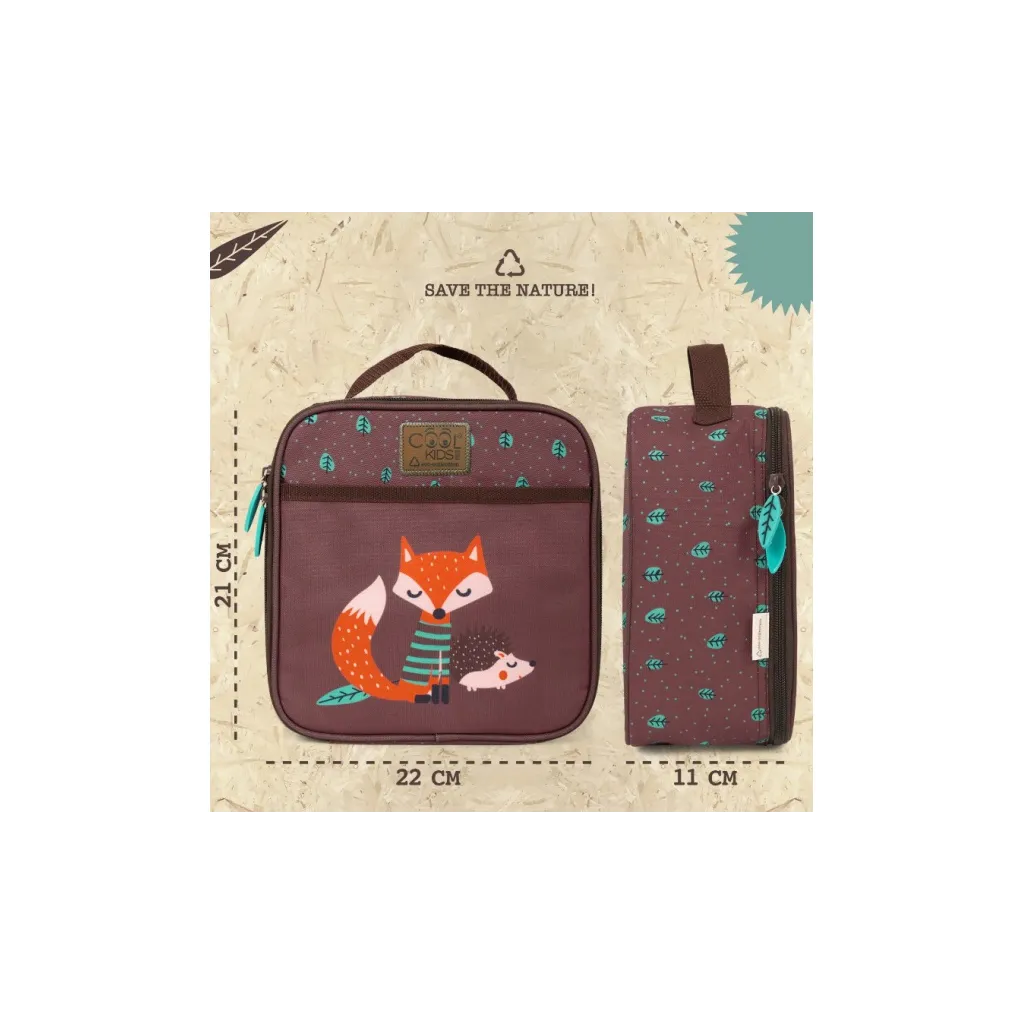 PERLETTI GREEN Dětský termo box na destiatu FOX & HEDGEHOG, 14401