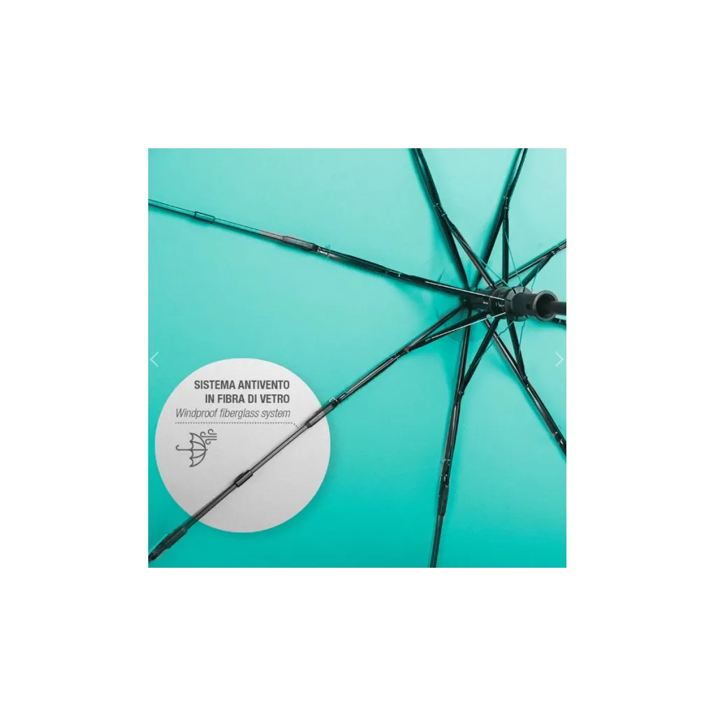 PERLETTI Time, Pánský automatický skládací deštník Gessato / černý, 26346