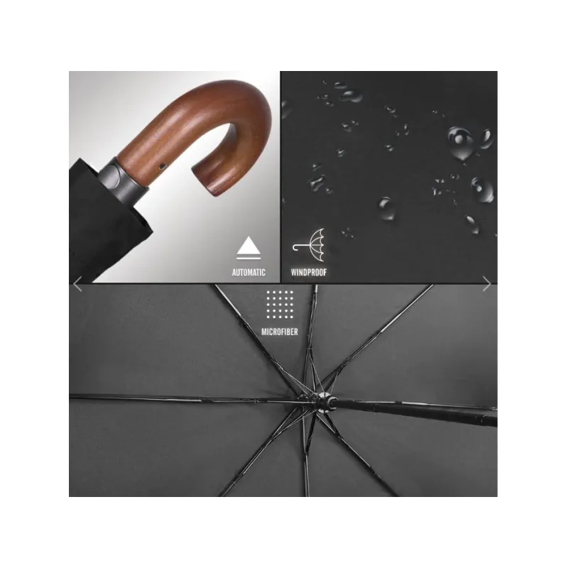 Automatický skladací dáždnik Perletti Time Nero, 26351 Automatický skladací dáždnik Perletti Time Nero, 26351