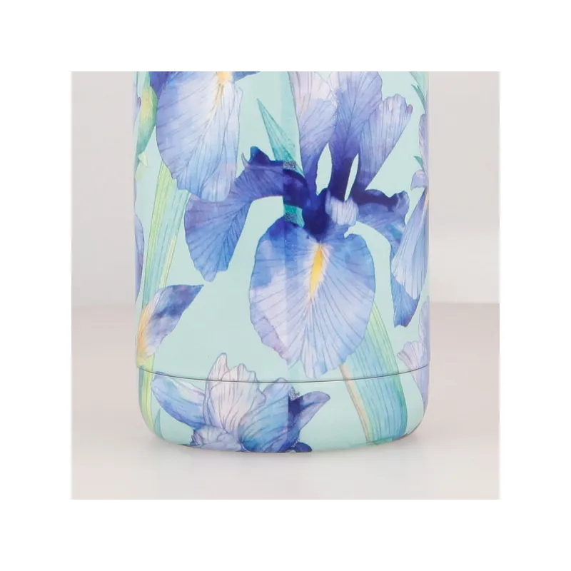 Quokka Solid, Nerezová fľaša / termoska Blue Irises, 630ml, 12082