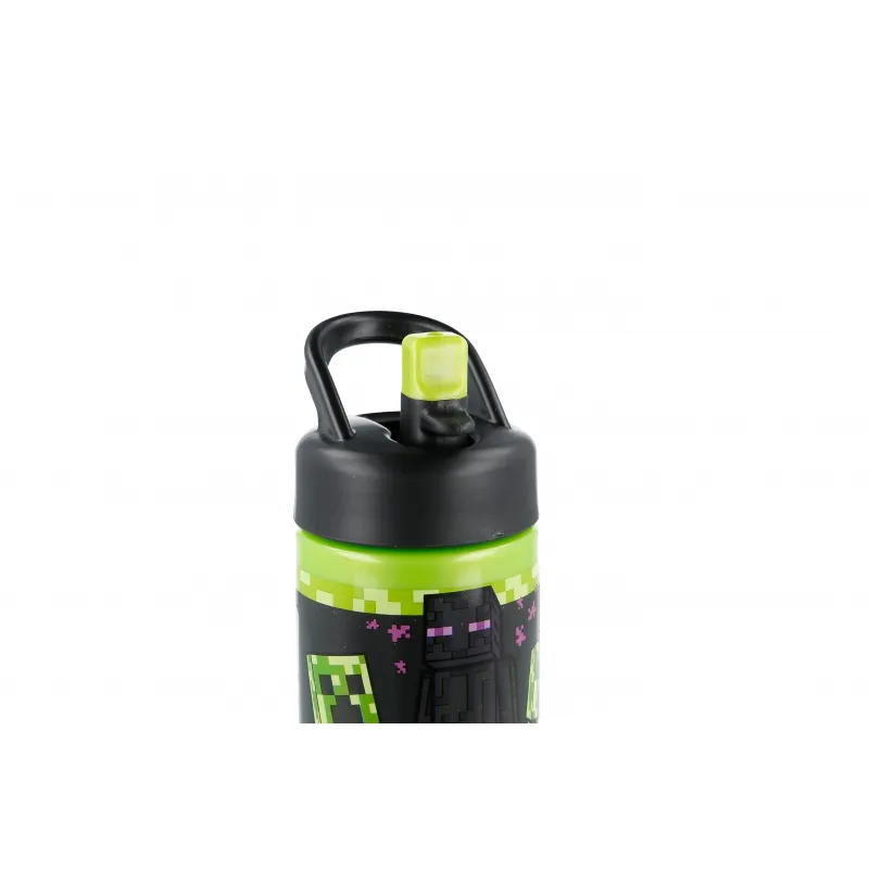 Plastová fľaša s výsuvnou slamkou MINECRAFT, Tritan 410ml, 40401