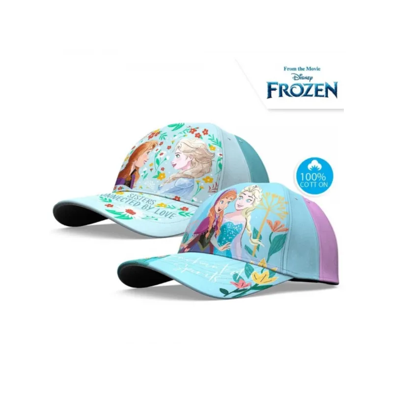 Dievčenská bavlnená šiltovka DISNEY FROZEN zelená / 52cm, D06633 Dievčenská bavlnená šiltovka DISNEY FROZEN zelená / 52cm, D06633