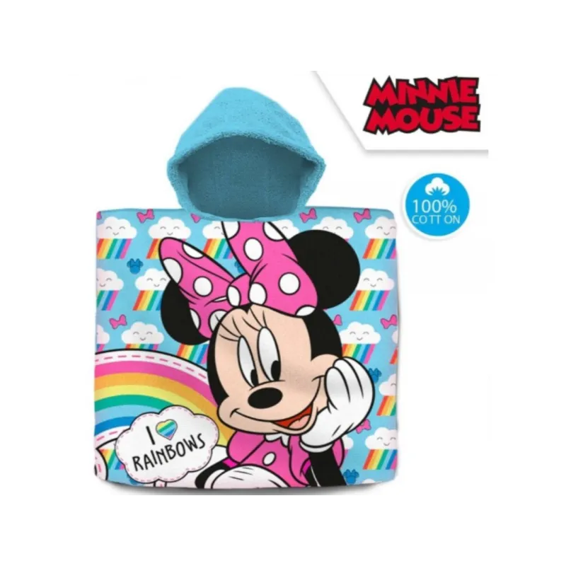Bavlnené pončo 60/120cm MINNIE MOUSE, MN-242P Bavlnené pončo 60/120cm MINNIE MOUSE, MN-242P