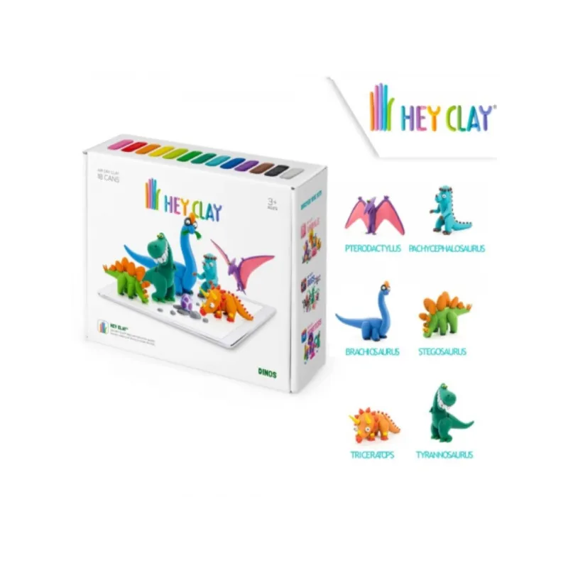 HEY CLAY Kreatívna modelovacia súprava - Dinosaur (18 kusov modelovacej hmoty) HEY CLAY Kreatívna modelovacia súprava - Dinosaur (18 kusov modelovacej hmoty)
