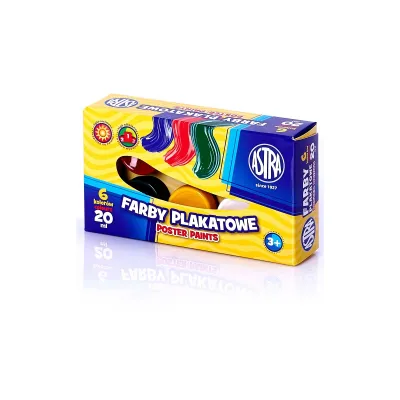 ASTRA Temperové barvy v kelímku 6x20ml, 301109001