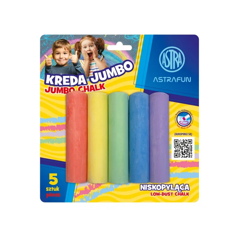 ASTRAFun, Chodníková krieda Jumbo, 5ks, mix farieb, 330022003 ASTRAFun, Chodníková krieda Jumbo, 5ks, mix farieb, 330022003