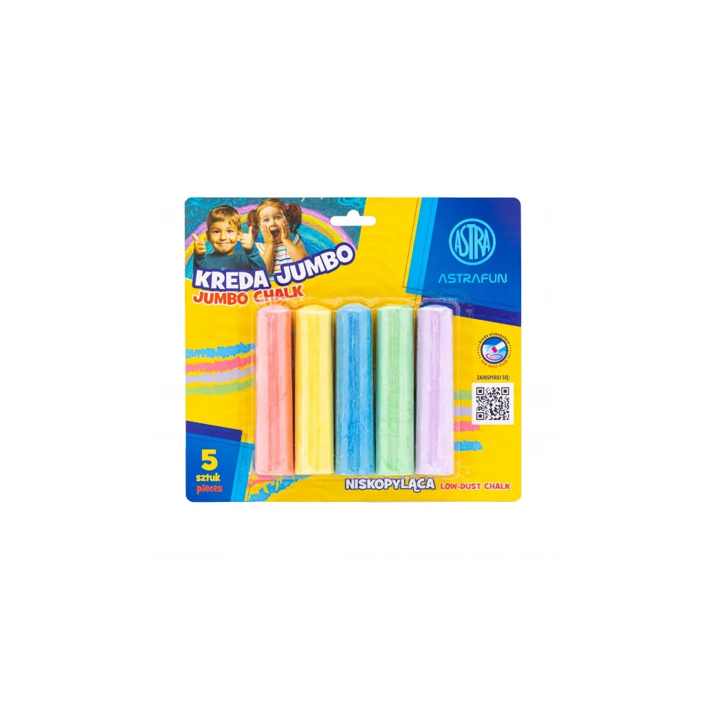 ASTRAFun, Chodníková křída Jumbo, 5ks, mix barev, 330022003