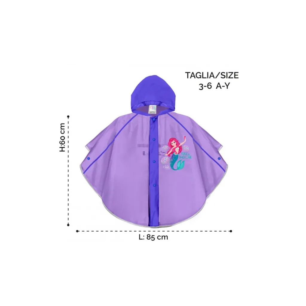 Pláštěnka / pončo COOL KIDS Sirenetta 3/6 let, 15618