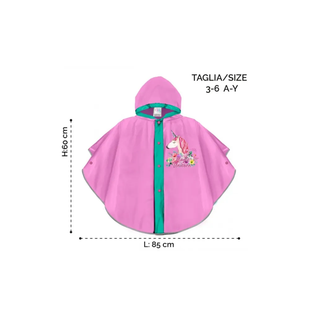 Pršiplášť / pončo Perletti UNICORN 3/6 rokov, 15626