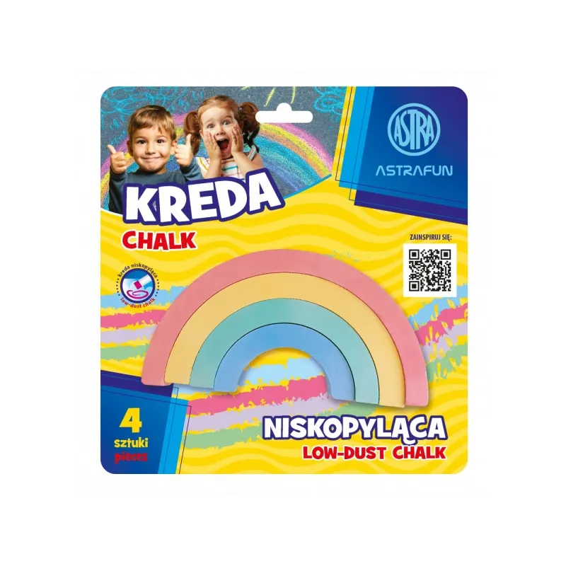 ASTRAFun, Chodníková krieda "Rainbow", 4ks, mix farieb, 330022006 ASTRAFun, Chodníková krieda "Rainbow", 4ks, mix farieb, 330022006