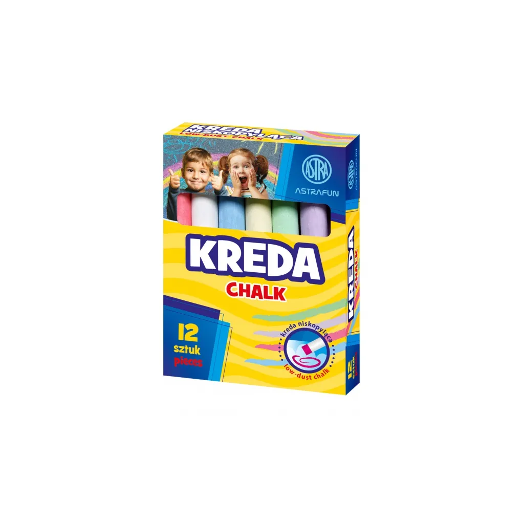 ASTRAFun, Tabuľová / chodníková krieda, 12ks, mix farieb, 330022011