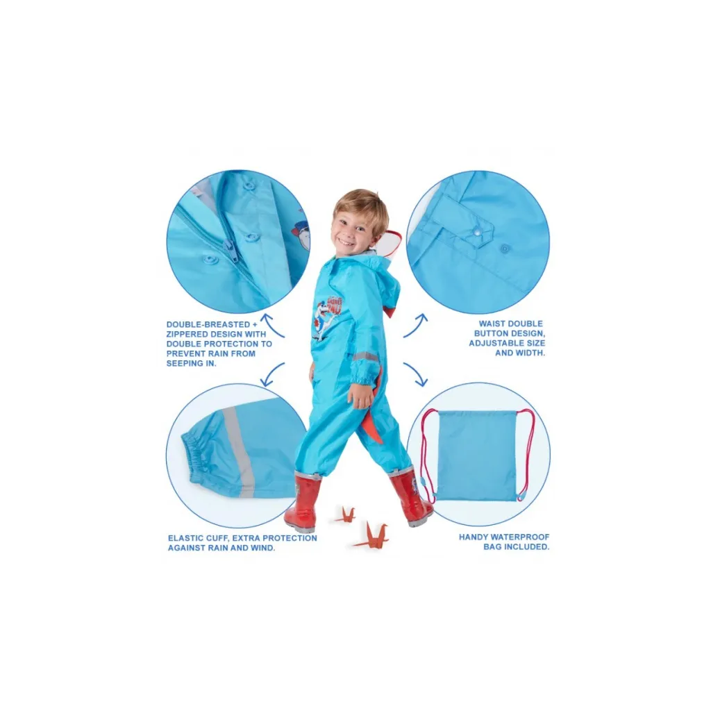 PERLETTI Dětský overal do deště DINOSAUR, 14229, 3-4 roky (104cm)