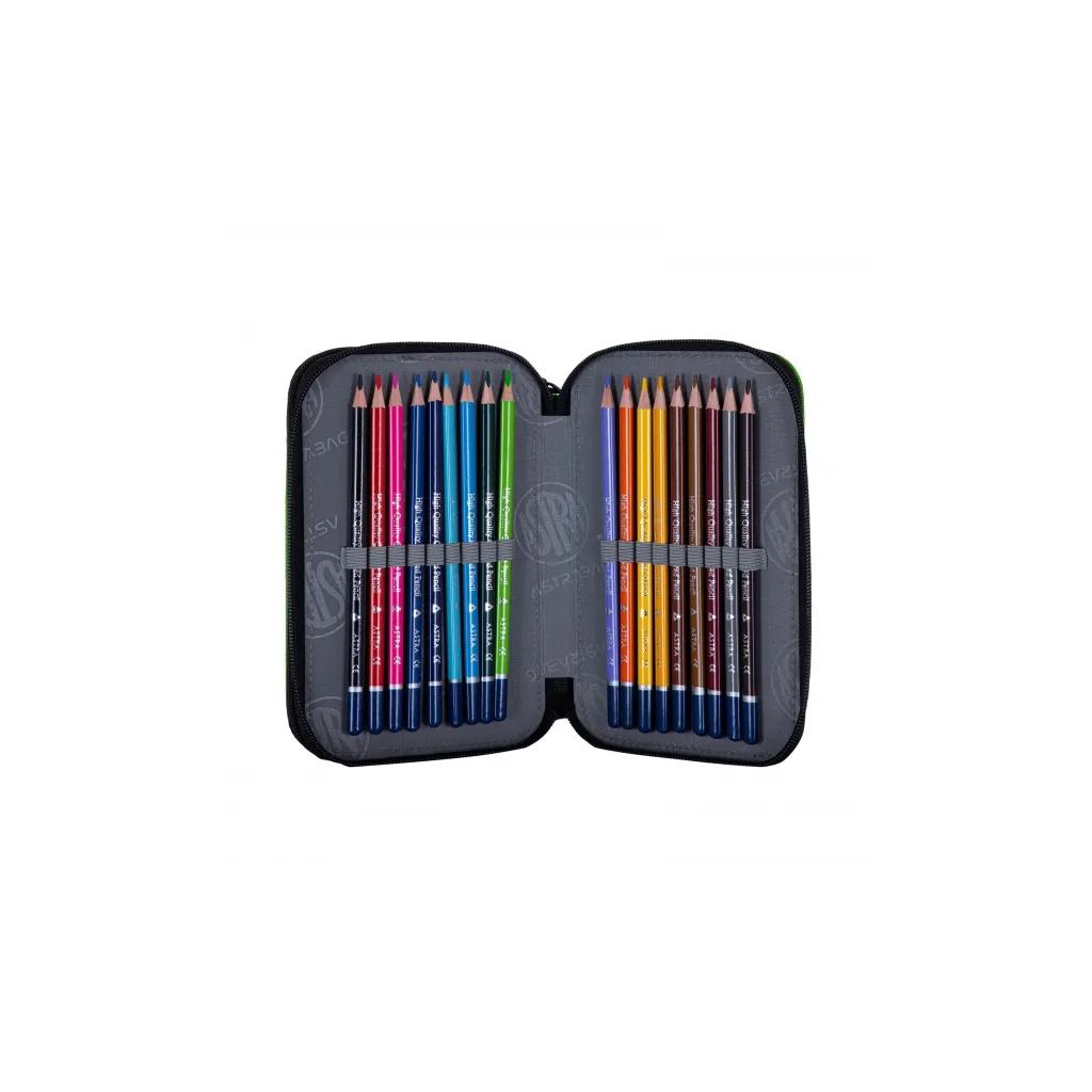 ASTRABAG, Dvoupatrový penál s náplní T-REX NEON, AC21, 503023019