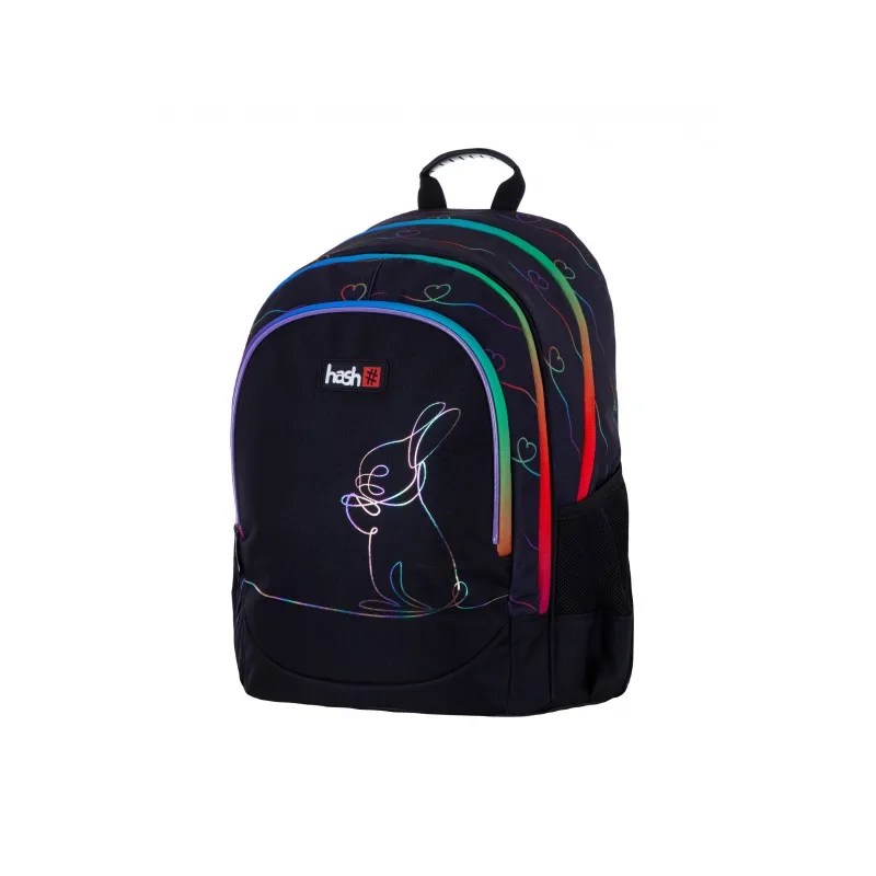 HASH Školský batoh pre prvý stupeň RAINBOW BUNNY, AB350, 502023106