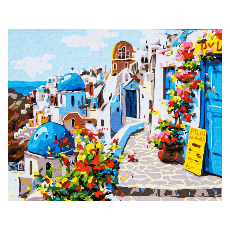 Maľovanie podľa čísel MAGICAL SANTORINI, na ráme, 40x50cm, 801023908