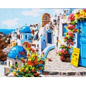 Maľovanie podľa čísel MAGICAL SANTORINI, na ráme, 40x50cm, 801023908