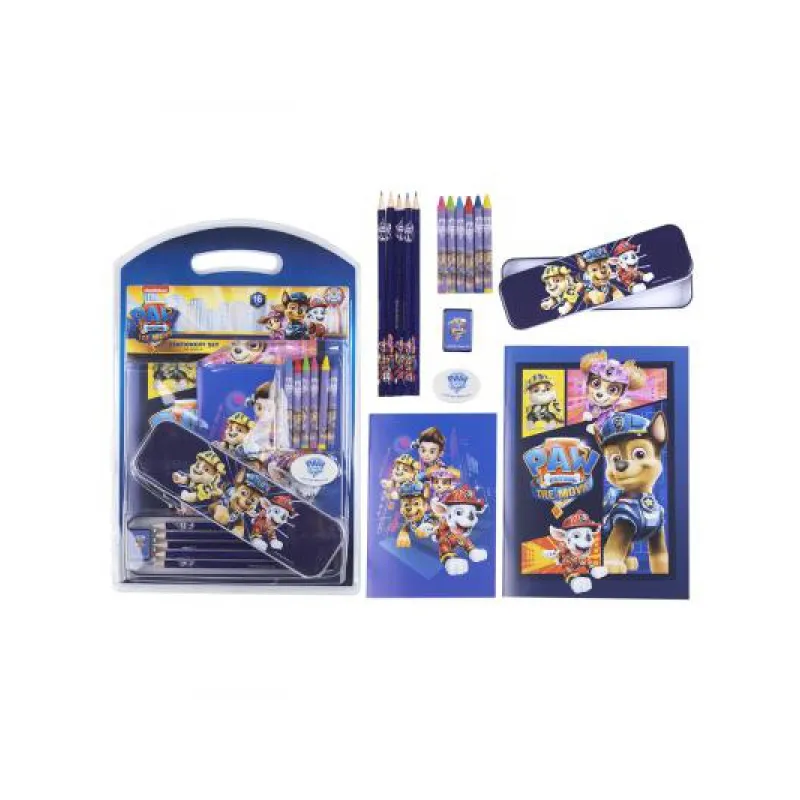 Stationery set  PAW PATROL (notes, puzdro, pastelky, voskovky),  2100003598