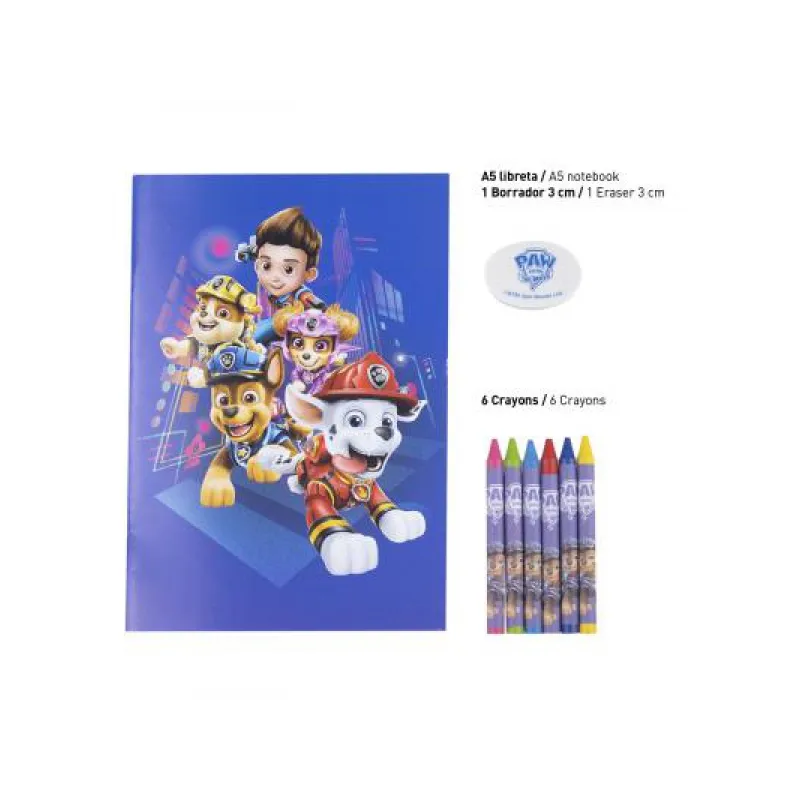 Stationery set PAW PATROL (notes, pouzdro, pastelky, voskovky), 2100003598