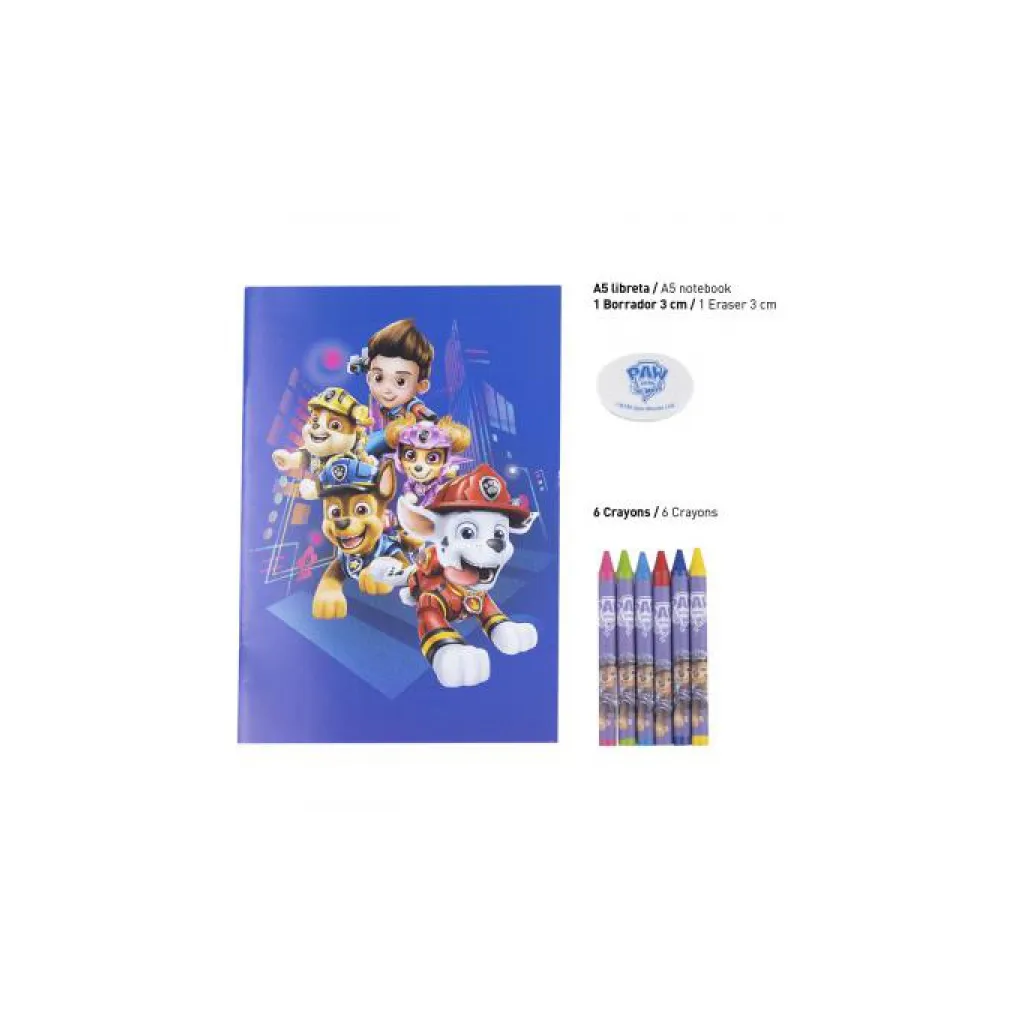 Stationery set PAW PATROL (notes, pouzdro, pastelky, voskovky), 2100003598