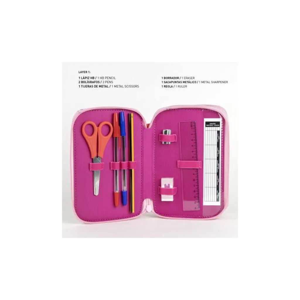 Třípatrový penál s náplní MINNIE MOUSE, 2700000563