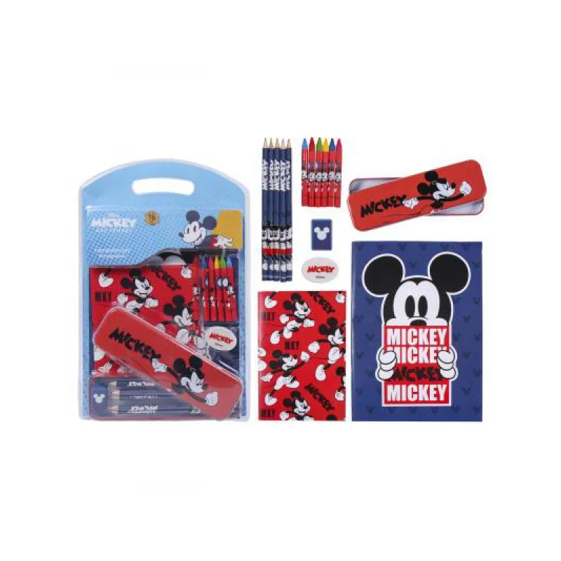 Stationery set MICKEY MOUSE (notes, puzdro, pastelky, voskovky), 2100003561 Stationery set MICKEY MOUSE (notes, puzdro, pastelky, voskovky), 2100003561