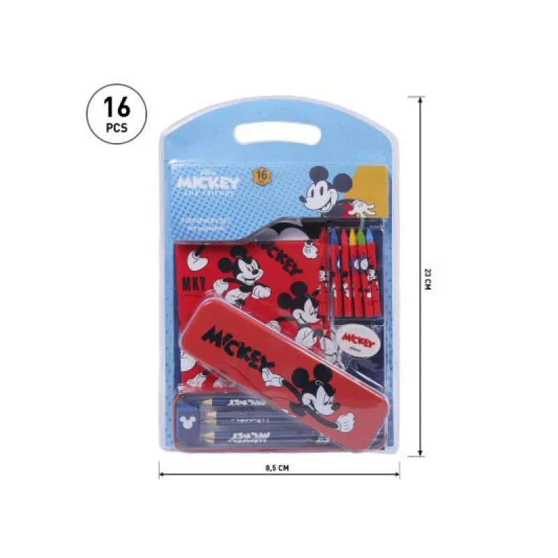 Stationery set MICKEY MOUSE (notes, puzdro, pastelky, voskovky), 2100003561 Stationery set MICKEY MOUSE (notes, puzdro, pastelky, voskovky), 2100003561
